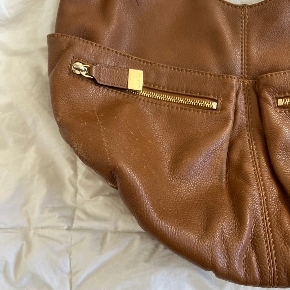 MICHAEL KORS | brown leather hobo